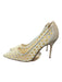 Manolo Blahnik Shoe Size 39 White & yellow Leather Mesh Stiletto Pumps White & yellow / 39