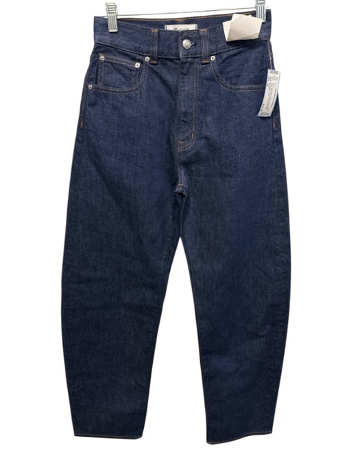 Madewell Size 24 Dark Wash Cotton Denim High Waist Barrel Balloon Hem Jeans Dark Wash / 24