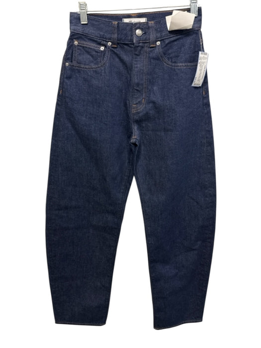 Madewell Size 24 Dark Wash Cotton Denim High Waist Barrel Balloon Hem Jeans Dark Wash / 24