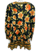 Chelsea & Violet Size M Black, Orange, Multi Cotton Button Up Long Sleeve Dress Black, Orange, Multi / M