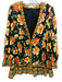 Chelsea & Violet Size M Black, Orange, Multi Cotton Button Up Long Sleeve Dress Black, Orange, Multi / M