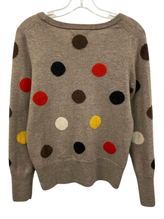Cynthia Rowley Size M Gray & multi Cashmere Long Sleeve dots Knit Sweater Gray & multi / M