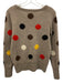 Cynthia Rowley Size M Gray & multi Cashmere Long Sleeve dots Knit Sweater Gray & multi / M