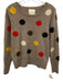 Cynthia Rowley Size M Gray & multi Cashmere Long Sleeve dots Knit Sweater Gray & multi / M