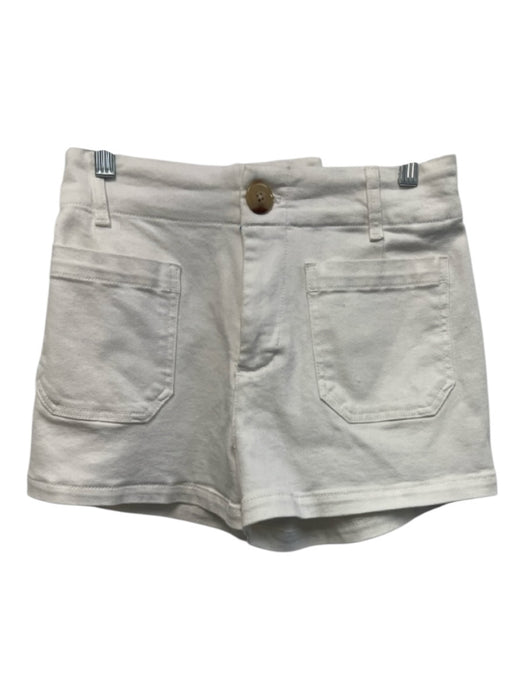 Maeve Size 26 Cream White Cotton Blend Patch Pocket Belt Loops Shorts Cream White / 26