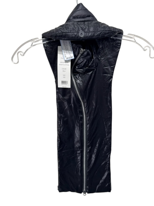 Veronica Beard Black Nylon Quilted High Neck Zip Front Dickey Other Black