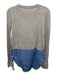 Veronica Beard Size S Gray & Blue wool & cotton blend Ribbed Knit Sweater Gray & Blue / S
