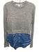 Veronica Beard Size S Gray & Blue wool & cotton blend Ribbed Knit Sweater Gray & Blue / S