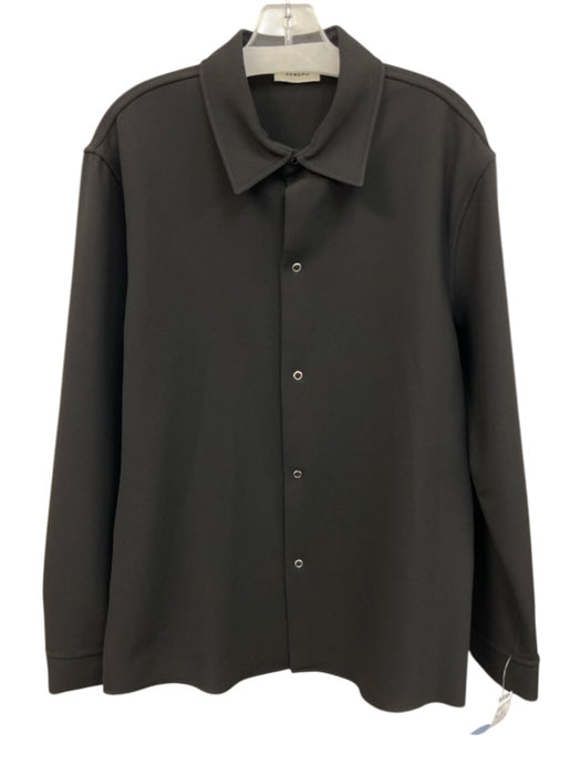 Sandro NWT Size M Black Synthetic Solid Zip UP Men's Jacket Black / M