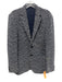 Boss Blue & White Cotton Blend Woven 2 Button Men's Blazer Blue & White / 36R