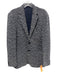 Boss Blue & White Cotton Blend Woven 2 Button Men's Blazer Blue & White / 36R