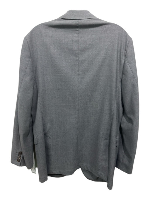 Felix W Gray Wool Solid 2 Button Men's Blazer Gray / 46