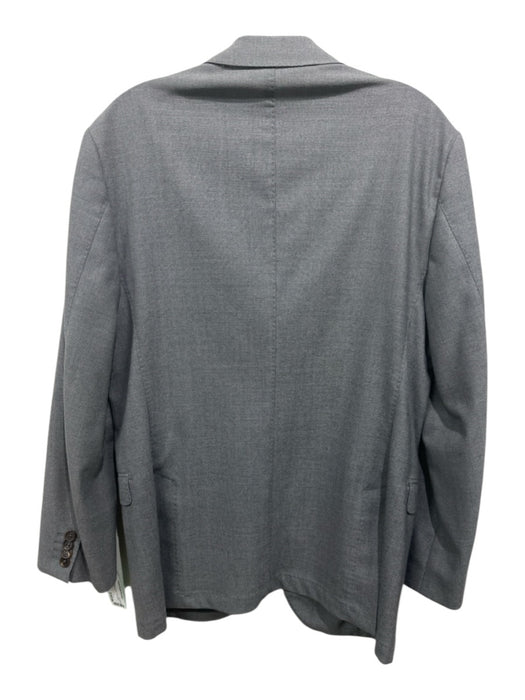 Felix W Gray Wool Solid 2 Button Men's Blazer Gray / 46