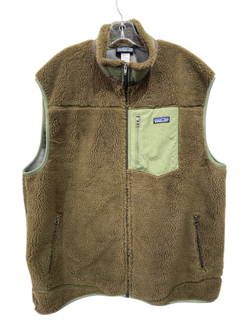 Patagonia Size XXL Tan Synthetic fleece Vest Men's Jacket Tan / XXL