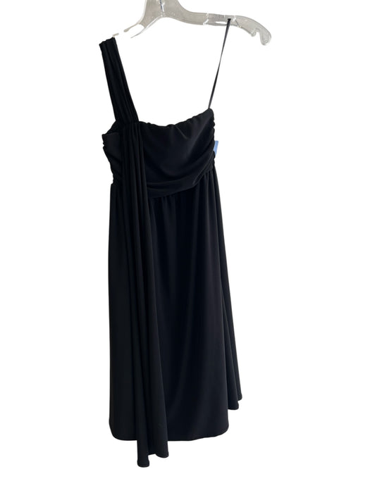 Arden B Size XS Black No Fabric Tag One Shoulder Draped Knee Length Ruched Dress Black / XS