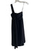 Arden B Size XS Black No Fabric Tag One Shoulder Draped Knee Length Ruched Dress Black / XS