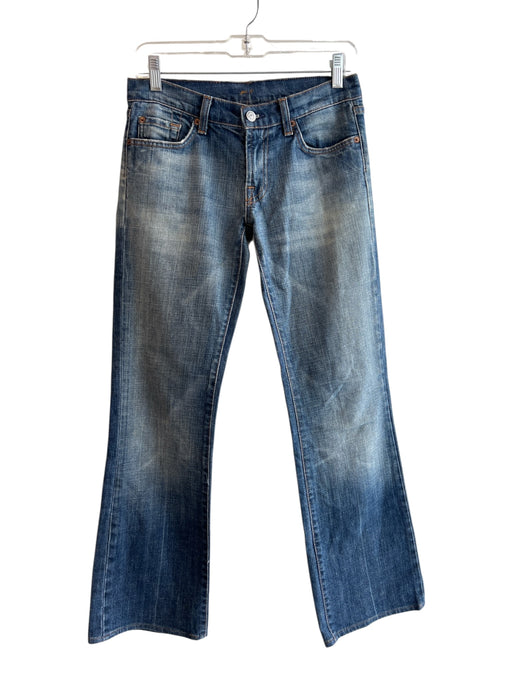 7 For All Mankind Size 28 Med Light Wash Cotton 5 Pocket Mid Rise Zip Fly Jeans Med Light Wash / 28