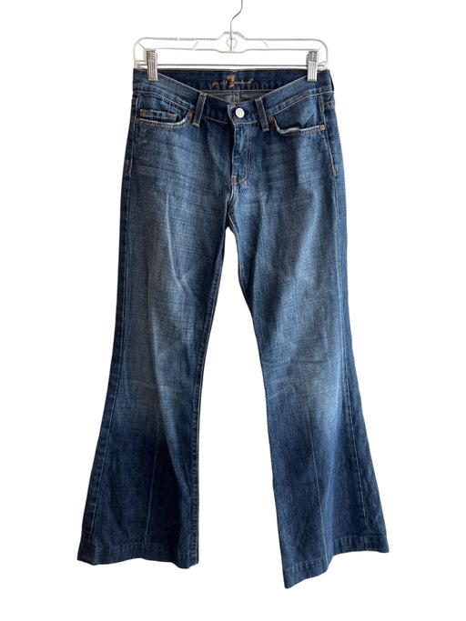 7 For All Mankind Size 28 Med Light Wash Cotton 5 Pocket Mid Rise Zip Fly Jeans Med Light Wash / 28