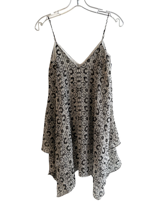 Likely Size 0 Black & Off White Polyester All Over Print Spaghetti Strap Dress Black & Off White / 0