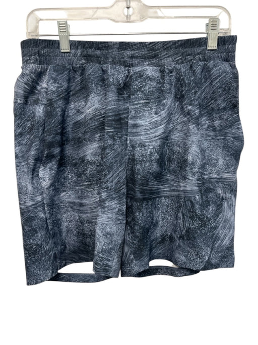 Lululemon Size Est M Blue & Gray Synthetic Abstract Athleisure Men's Shorts Blue & Gray / Est M