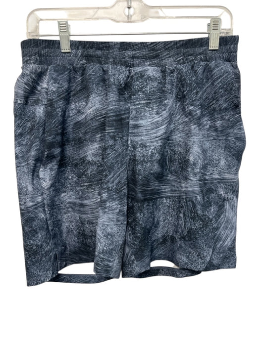 Lululemon Size Est M Blue & Gray Synthetic Abstract Athleisure Men's Shorts Blue & Gray / Est M