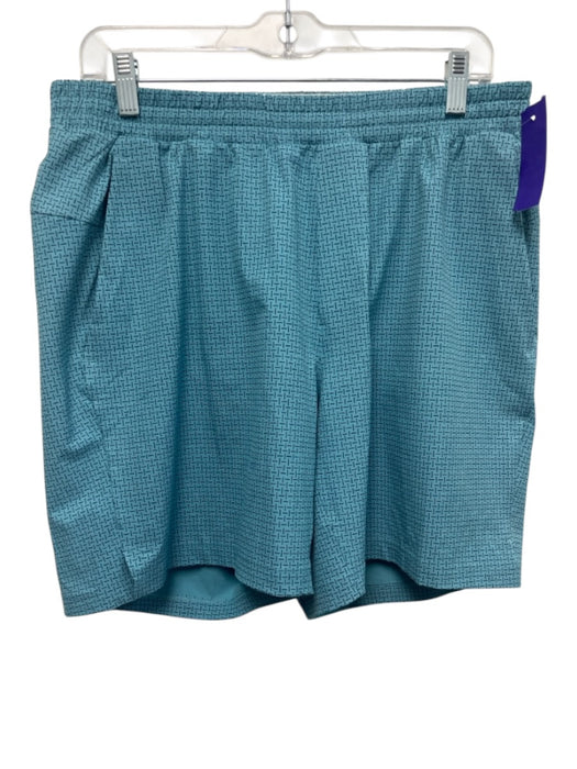 Lululemon Size Est M Blue Synthetic Lines Athleisure Men's Shorts Blue / Est M