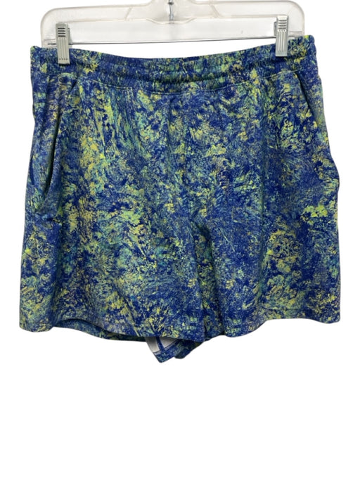 Lululemon Size Est M Blue & Green Synthetic Tye Dye Athleisure Men's Shorts Blue & Green / Est M