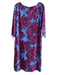 Lily Pulitzer Size XL Red & Blue & Multi Nylon 3/4 Sleeve Wide Neck Dress Red & Blue & Multi / XL