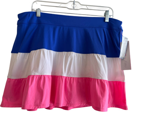 Lily Pulitzer Size XL Pink Blue & White No Fabric Tag Striped Athletic Skirt Pink Blue & White / XL
