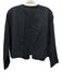Eileen Fisher Size S Black Silk Long Sleeve Open Round Neck Jacket Black / S