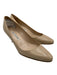 Manolo Blahnik Shoe Size 36.5 Nude Beige Leather Almond Toe Kitten Heel Pumps Nude Beige / 36.5