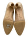 Manolo Blahnik Shoe Size 36.5 Nude Beige Leather Almond Toe Kitten Heel Pumps Nude Beige / 36.5