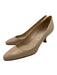Manolo Blahnik Shoe Size 36.5 Nude Beige Leather Almond Toe Kitten Heel Pumps Nude Beige / 36.5