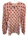 LK Bennett Size 10 Pink, Red, Green Silk Long Sleeve Floral Key Hole back Top Pink, Red, Green / 10