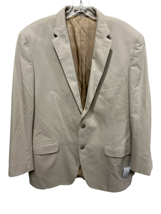 Peter Millar Tan Cotton Blend Solid 2 Button Men's Blazer Tan / est 38