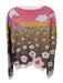 Kidsuper Studios Size Small Pink & Multi Acrylic Knit Floral Cardigan Sweater Pink & Multi / Small
