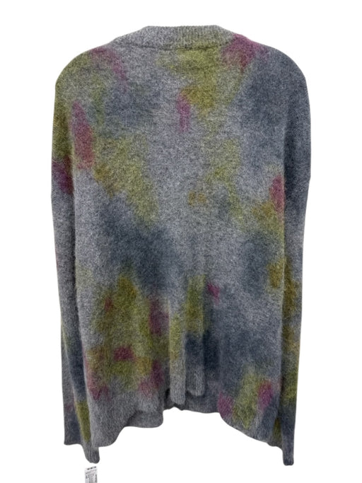 John Elliot Size Large Gray & multi Angora Blend Knit Abstract Print Sweater Gray & multi / Large