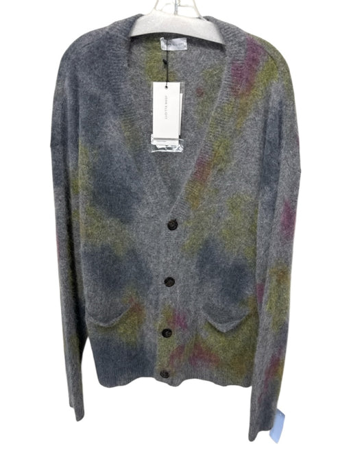 John Elliot Size Large Gray & multi Angora Blend Knit Abstract Print Sweater Gray & multi / Large