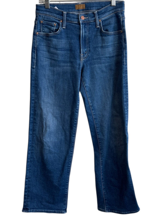 Mother Size 26 Medium Wash Cotton Denim Mid Rise Zip Fly Wide Leg Jeans Medium Wash / 26