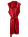 Sharagano Size 14 Red Polyester Zipper Sleeveless Collar Pockets Dress Red / 14