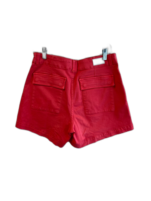 Pistola Size 28 Red Cotton High Rise Zip Fly Side Pockets Above Knee Shorts Red / 28