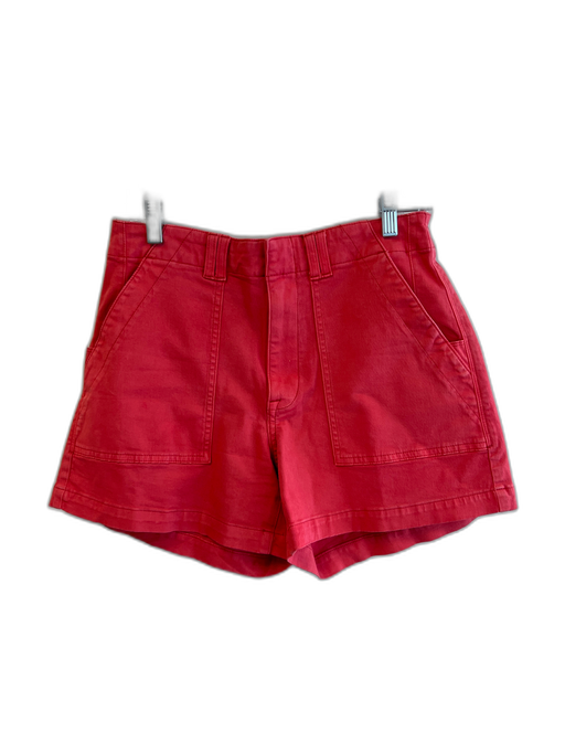 Pistola Size 28 Red Cotton High Rise Zip Fly Side Pockets Above Knee Shorts Red / 28