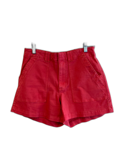 Pistola Size 28 Red Cotton High Rise Zip Fly Side Pockets Above Knee Shorts Red / 28