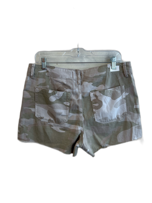 Paige Size 29 Gray Cotton Blend Camo Mid Rise Raw Hem Above Knee Shorts Gray / 29
