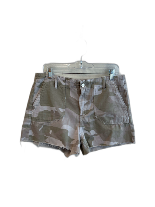 Paige Size 29 Gray Cotton Blend Camo Mid Rise Raw Hem Above Knee Shorts Gray / 29