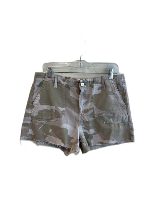 Paige Size 29 Gray Cotton Blend Camo Mid Rise Raw Hem Above Knee Shorts Gray / 29
