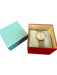 Kate Spade Peach Leather & Metal Round Face Leather Band Color Block Watches Peach