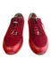 Paul Green Shoe Size Est 6.5 Red Leather & Suede Mixed Fabric Toggle Clasp Shoes Red / Est 6.5