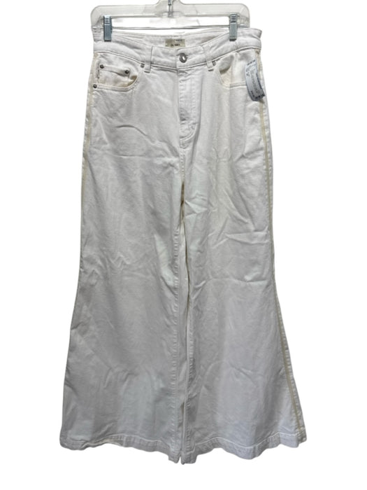 DL1961 Size 28 White Cotton Blend Denim High Waist Button & Zip Fly Jeans White / 28