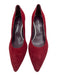 Stuart Weitzman Shoe Size 8.5 Dark Red Leather Upper Suede Pointed Toe Pumps Dark Red / 8.5